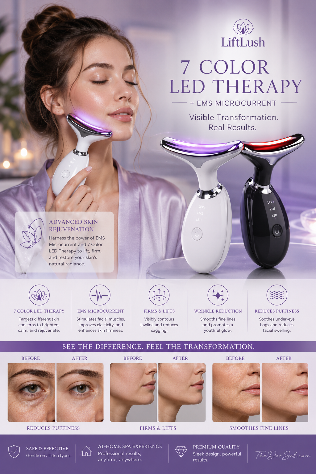 EMS LED Face & Neck Massager By TheDorSel