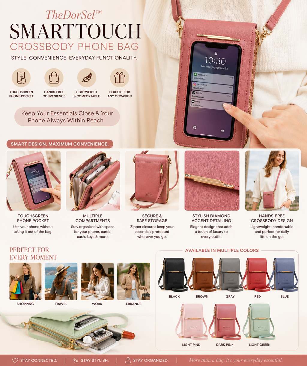 SmartTouch Crossbody Phone Bag