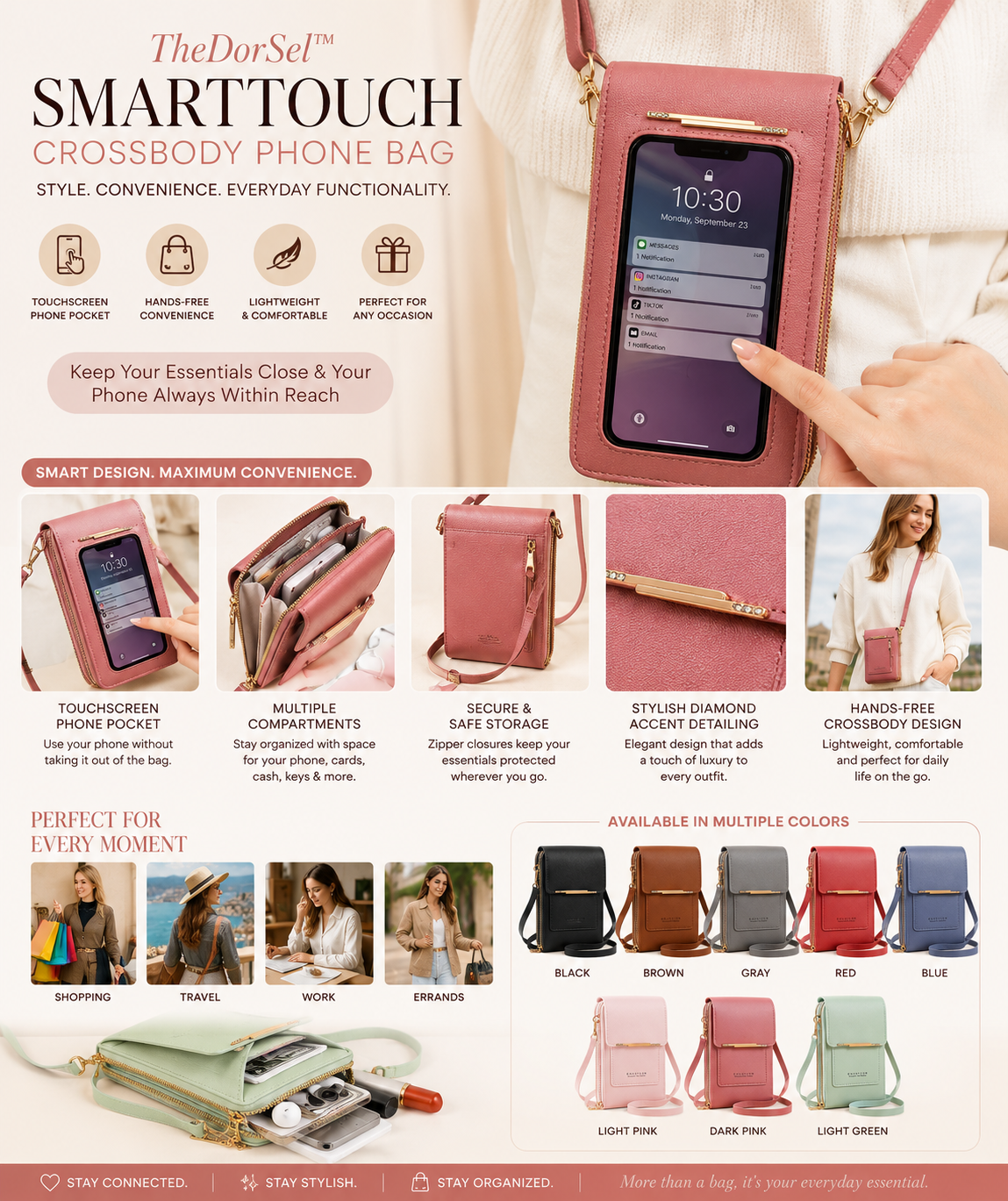 SmartTouch Crossbody Phone Bag