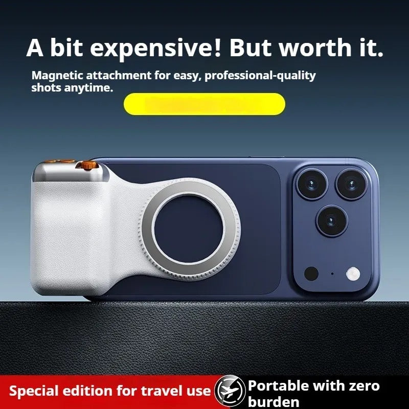 SNAP Wireless Bluetooth Magnetic Camera Grip - Smartphone Accessory with Shutter, Zoom Controls, Landscape Support, Phone Camera Mount, Accessories