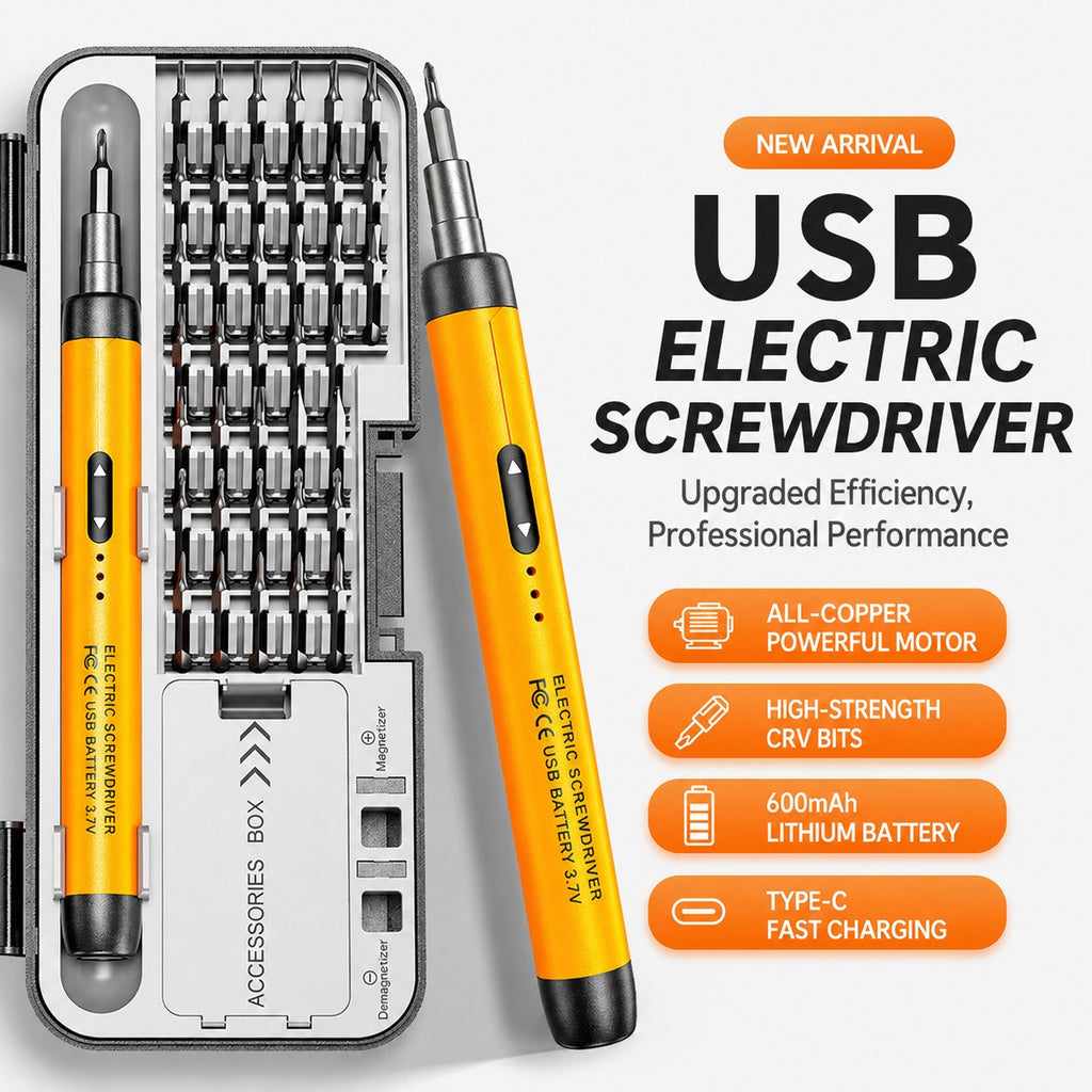 FIX Pro Pen-Style 46-in-1 Precision Cordless Electric Screwdriver Kit with Bit Set, Power Tool for DIY Users’ Small Hardware Repairs