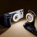 SNAP PRO Magnetic Camera Grip - 360° Adjust Camera Stabilization Support, Compact Fill Light, Bluetooth Remote Shutter for Phone Photography & Photographers