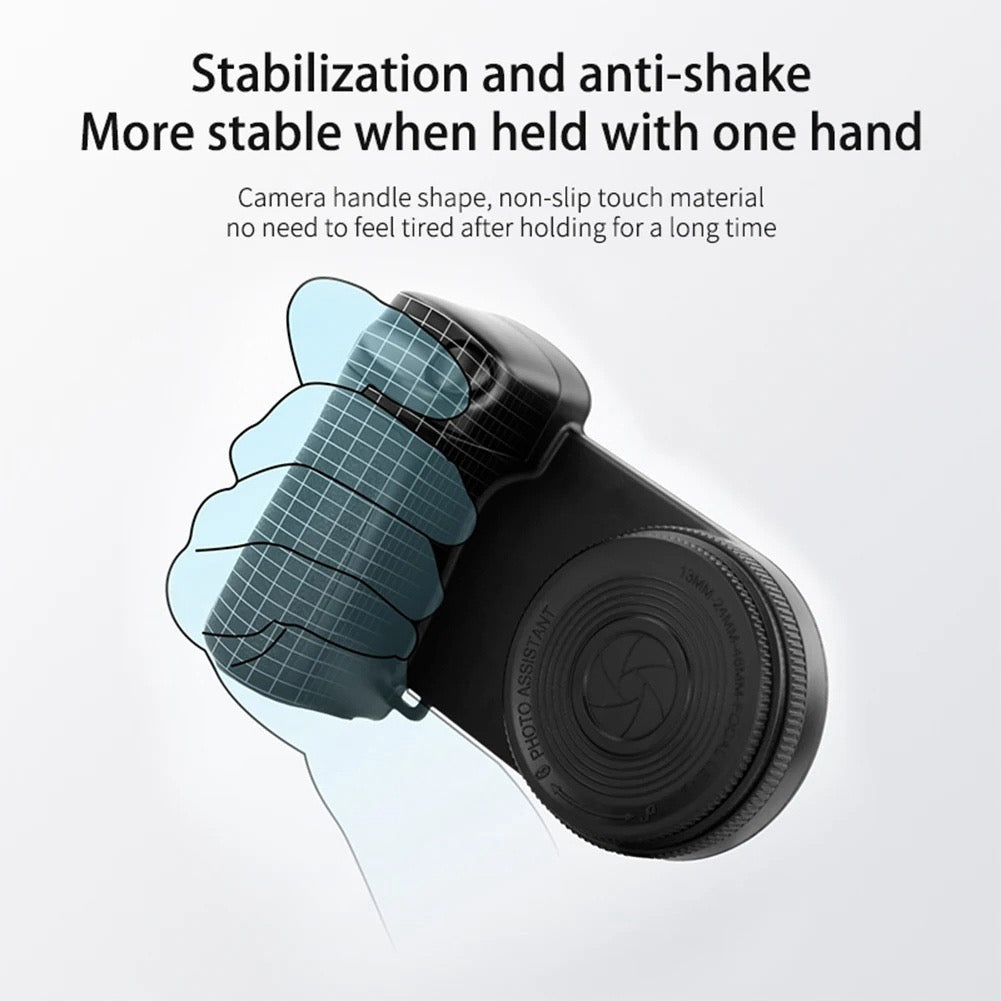 SNAP PRO Magnetic Camera Grip - 360° Adjust Camera Stabilization Support, Compact Fill Light, Bluetooth Remote Shutter for Phone Photography & Photographers