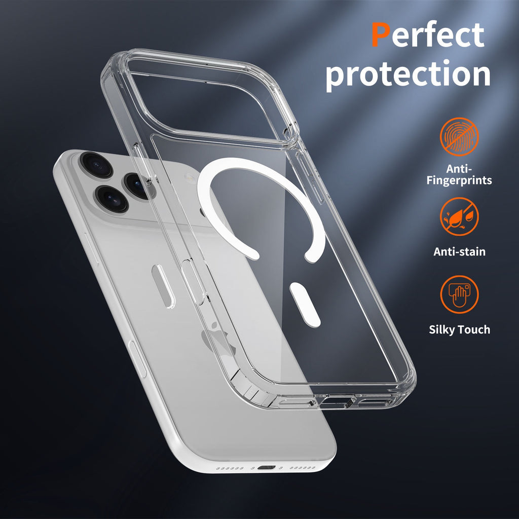 Magnetic Clear Phone Case with Camera Control Button for iPhone 18 Pro, iPhone 18 Pro Max