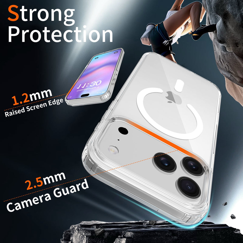Magnetic Clear Phone Case with Camera Control Button for iPhone 18 Pro, iPhone 18 Pro Max