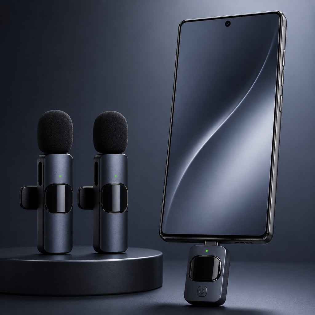 K15 Wireless Lavalier Microphone – Plug & Play Clip-On Mic for iPhone, Android & Content Creators